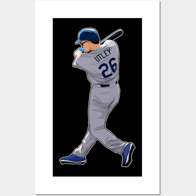 Chase Utley #26 Swings Wall Art by RunAndGow